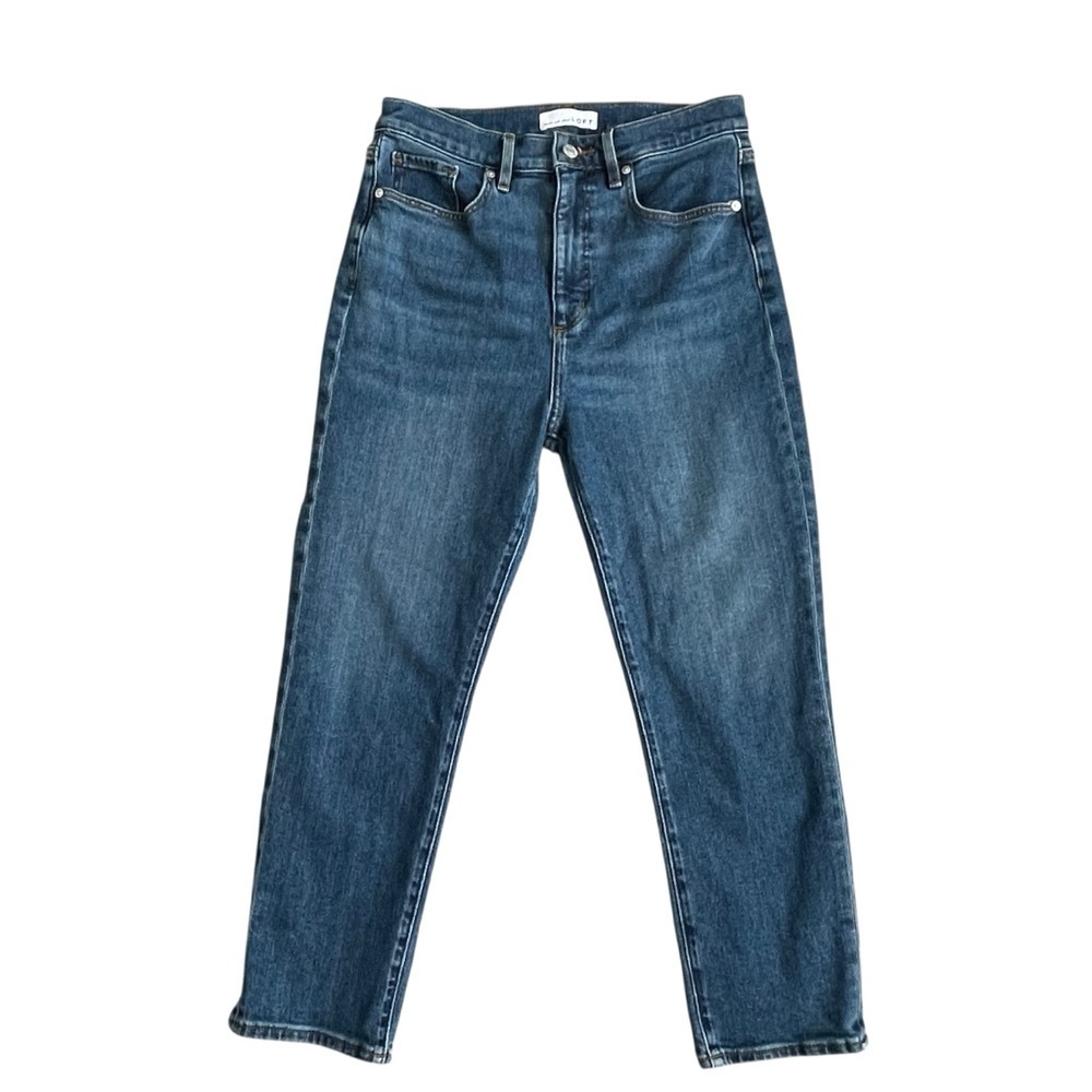 Loft The Slim Straight Crop Jeans Women’s Size 28/6P Medium Wash